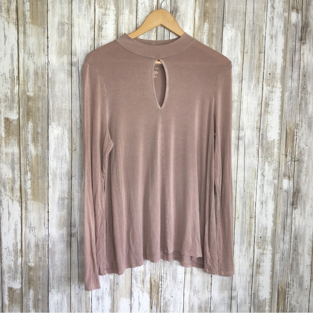 American Eagle Tan Long Sleeve Blouse